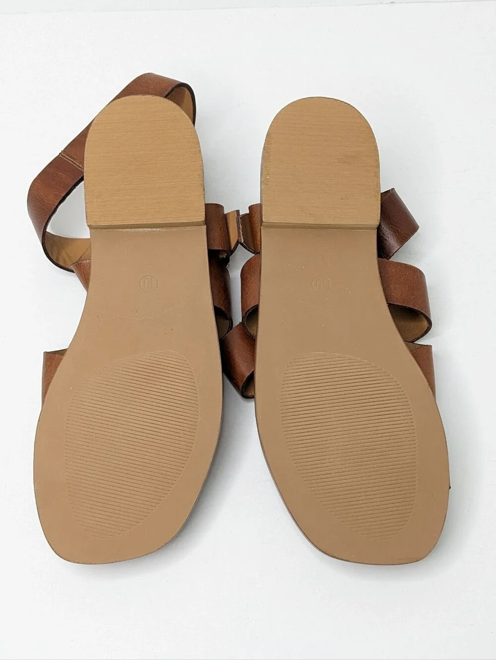 Diba True Cite See Strappy Flat Sandals Brown Leather Women's 10 - Picture 5 of 7